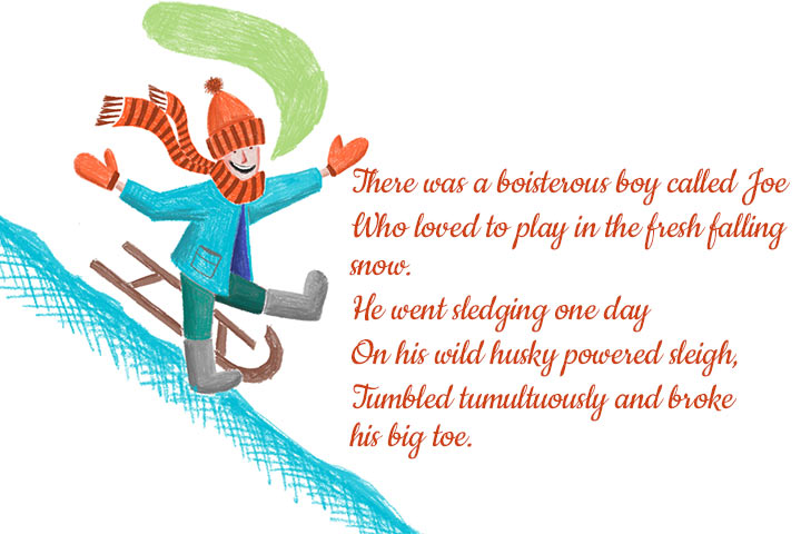 Boisterous Joe! by Edel T. Copeland limerick poem for kids