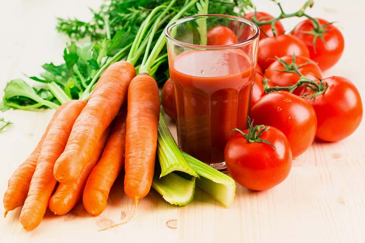 Tangy tomato juice for kids