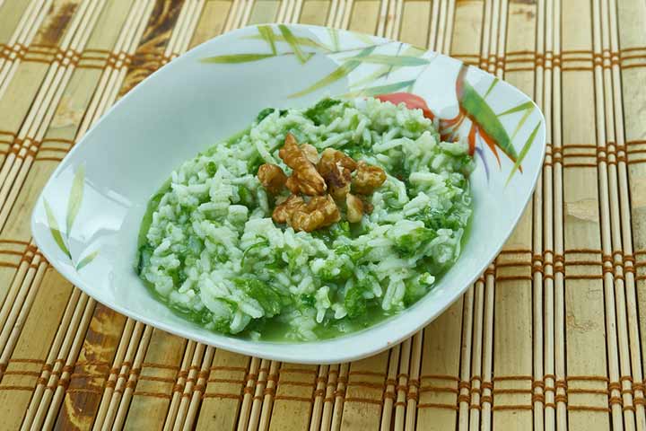 Spinach & cottage cheese porridge recipe for babies