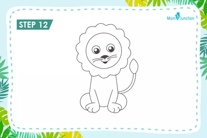 Method 1 step 12 how to draw a lion
