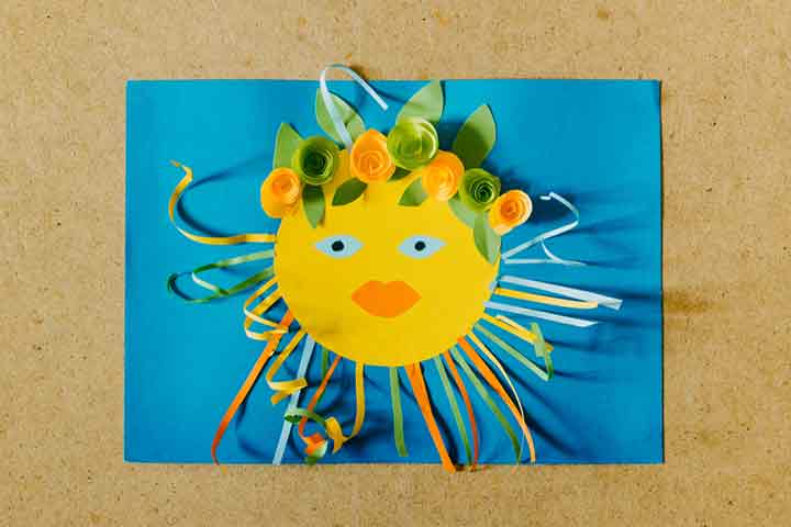 Flower fairies collage art ideas for kids