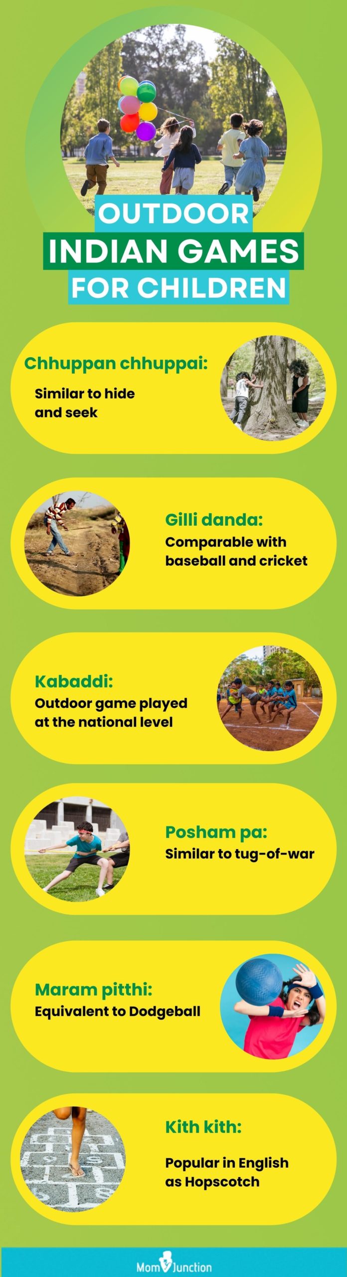 outdoor indian games for children (infographic)