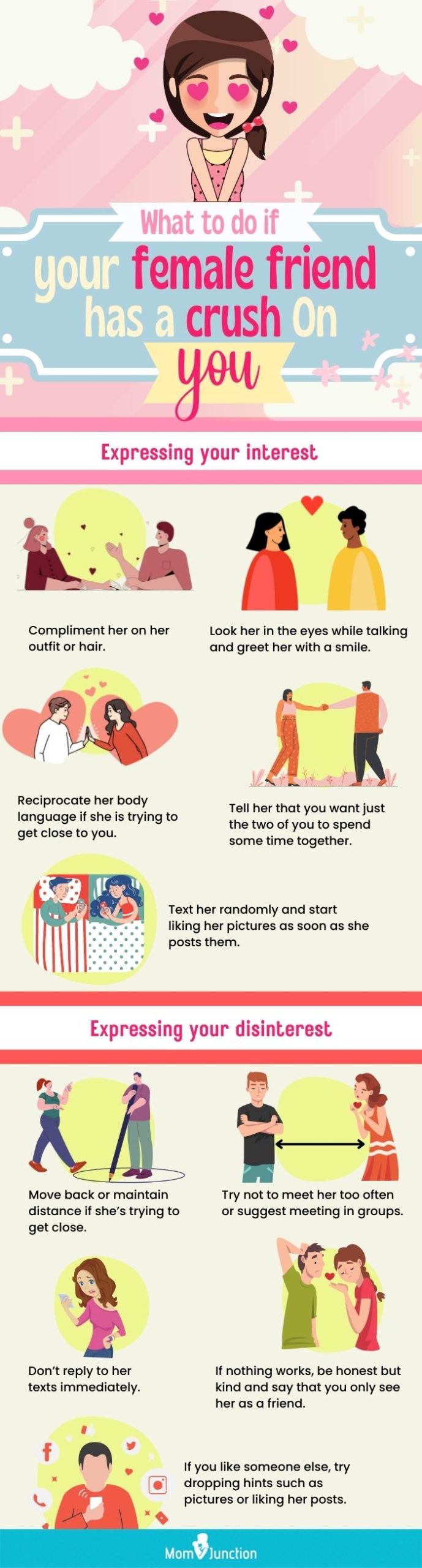 how to behave around a girl who secretly likes you (infographic)