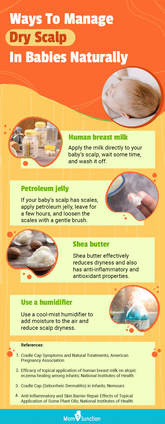 ways to manage dry scalp in babies (infographic)