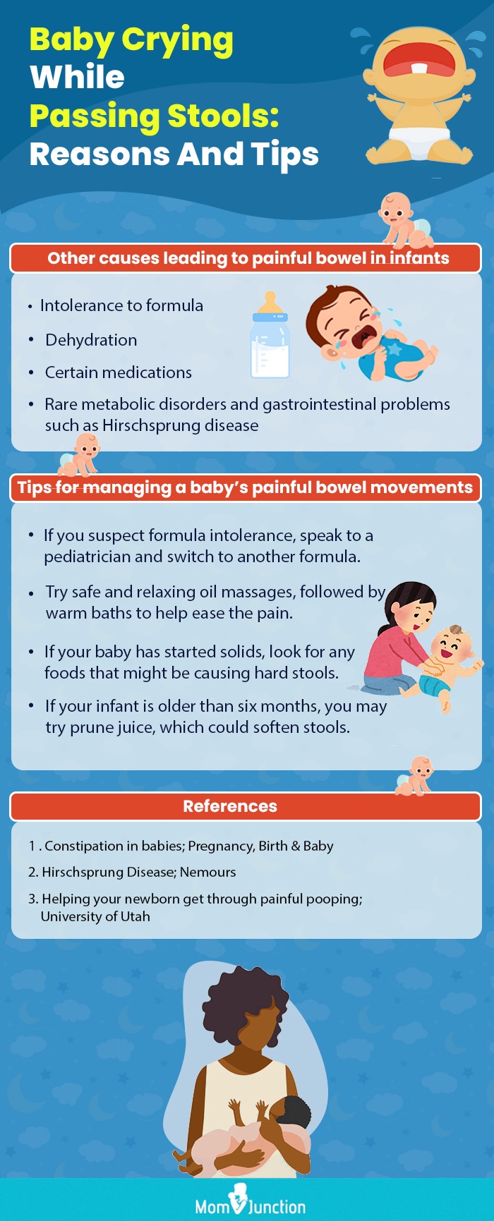 baby crying while passing stools reasons and tips (infographic)