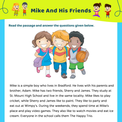 阅读理解：迈克和他的朋友