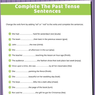 Change The Verb Form & Complete The Sentence