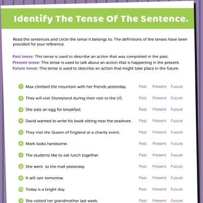 Mixed Tenses: Identify The Tense Of The Sentence