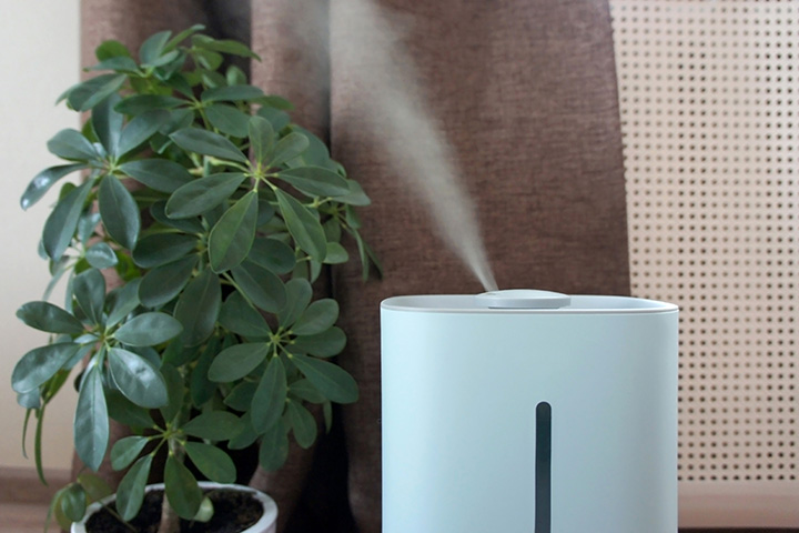 Use a cool-mist humidifier to moisten room's air