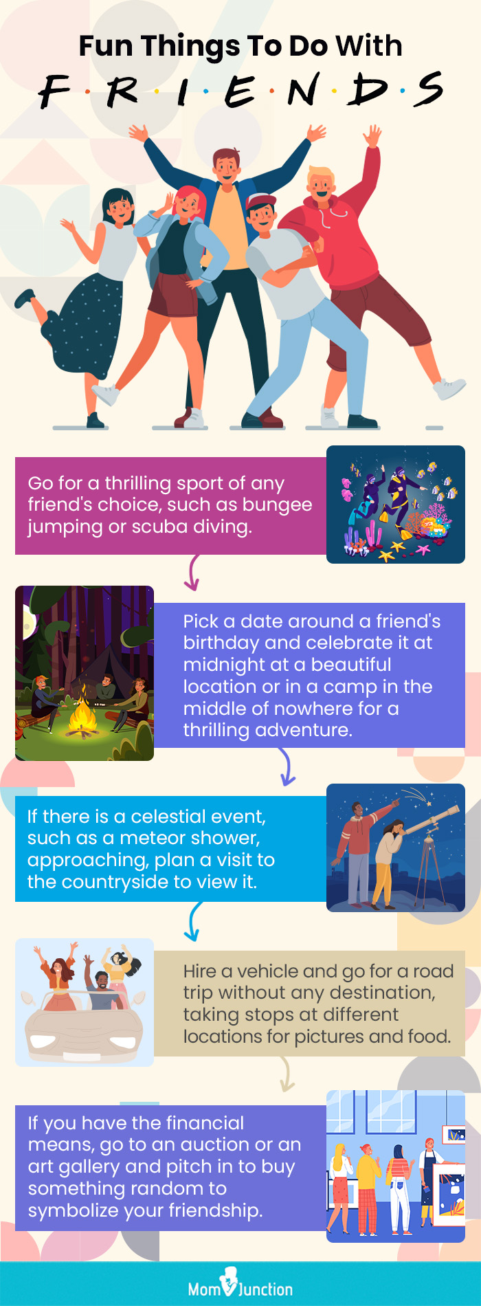 Fun things to do with friends (infographic)