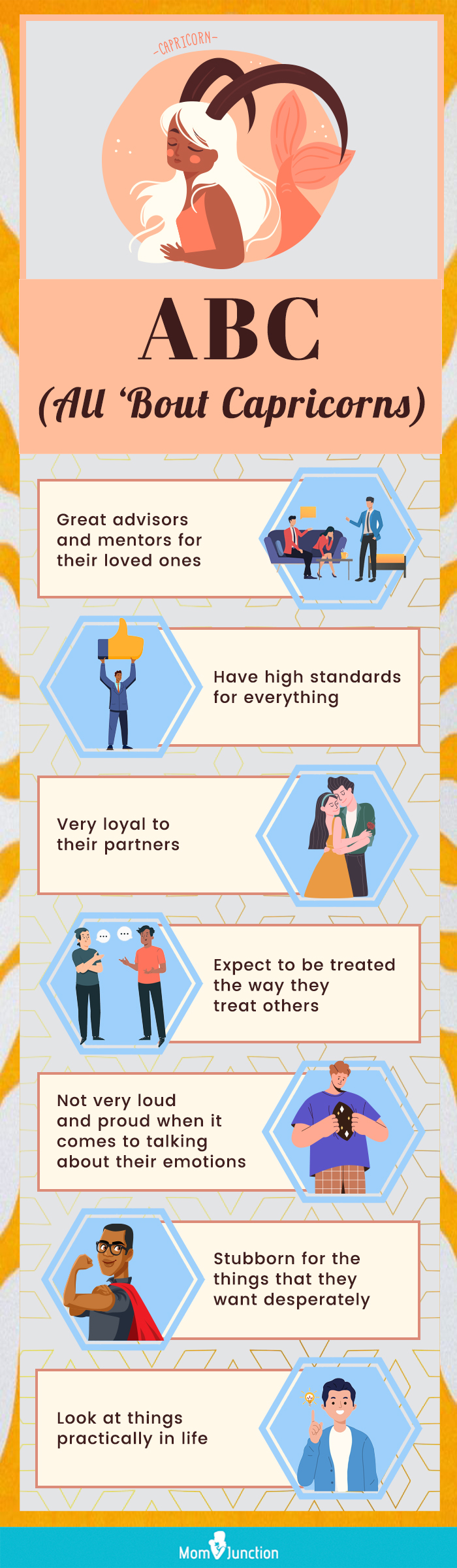 all about capricorns (infographic)