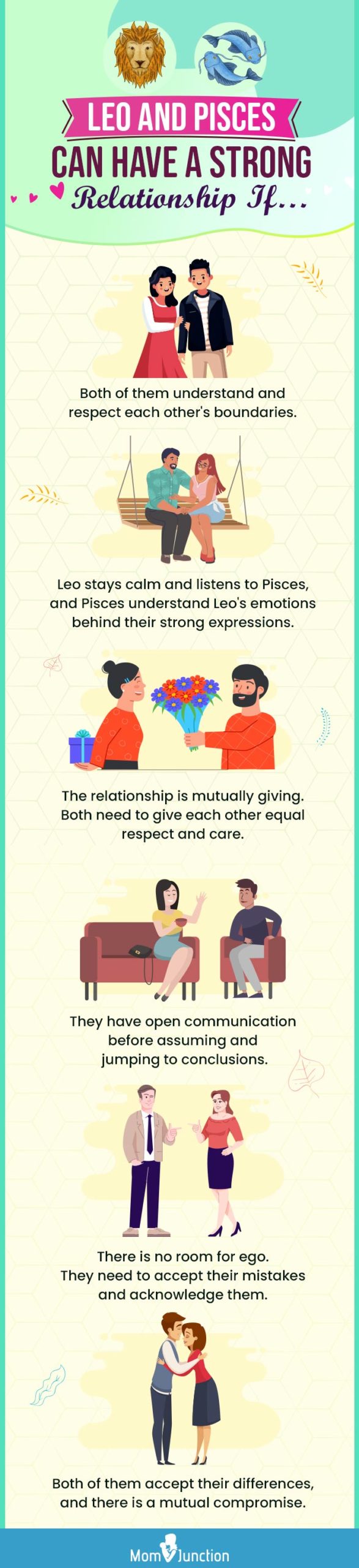 leo and pisces can have a strong relationship (infographic)