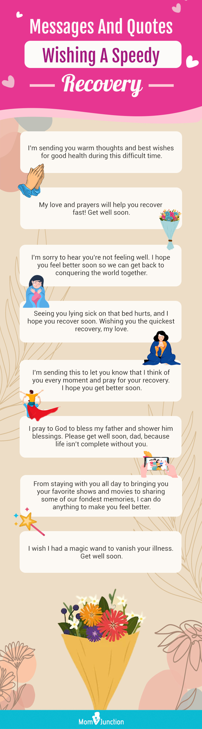 quotes wishing a speedy recovery (infographic)