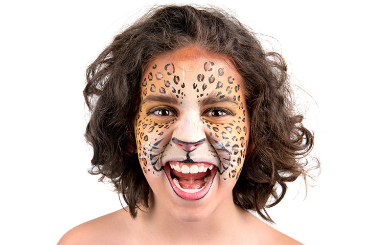 Simple Dots Tiger Face Paint