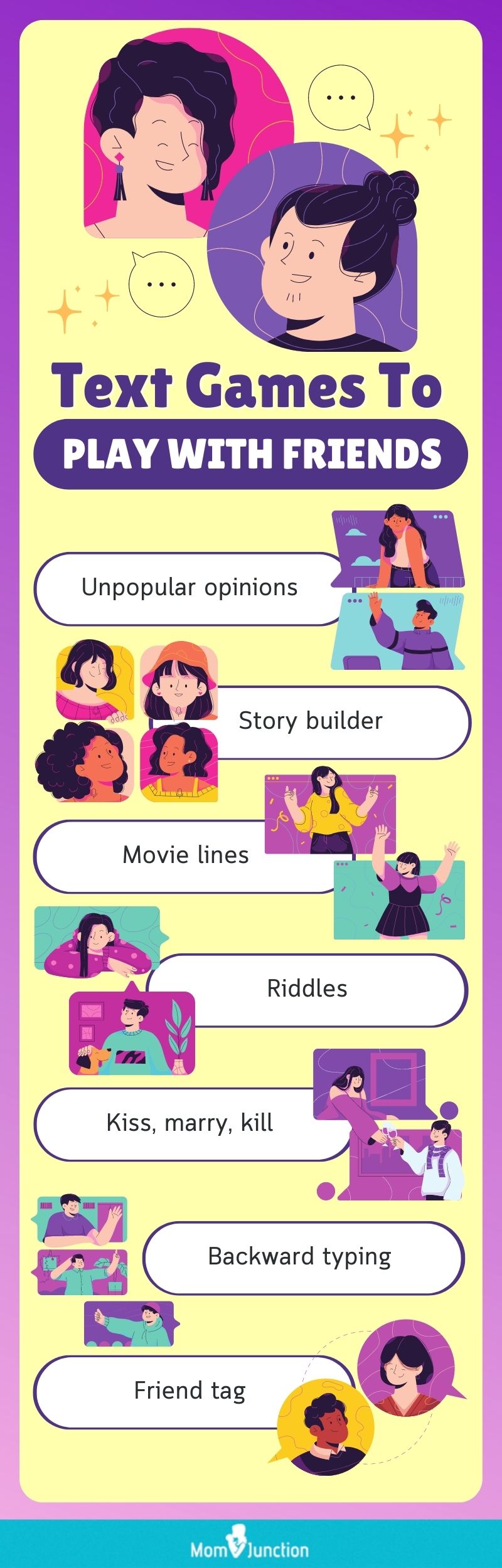 games to play with friends over text (infographic)