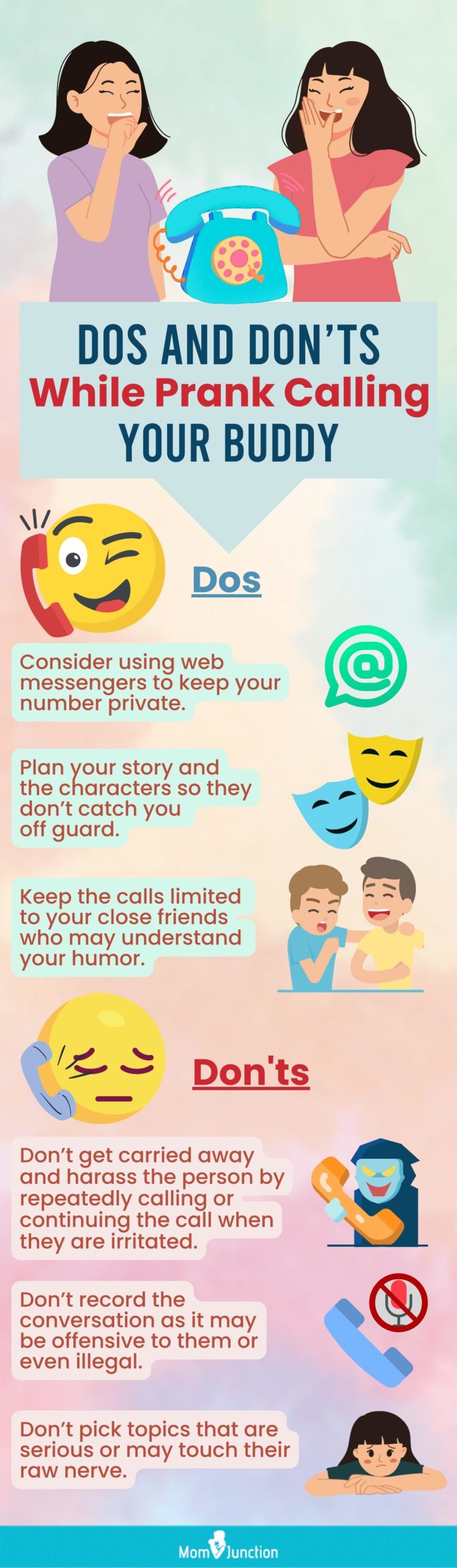 dos and donts while prank calling your buddy (infographic)