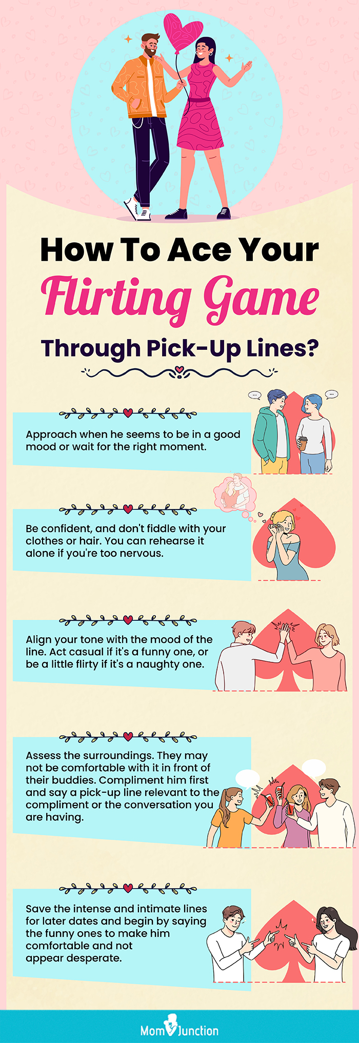 flirty and cheesy pick-up line for him (infographic)