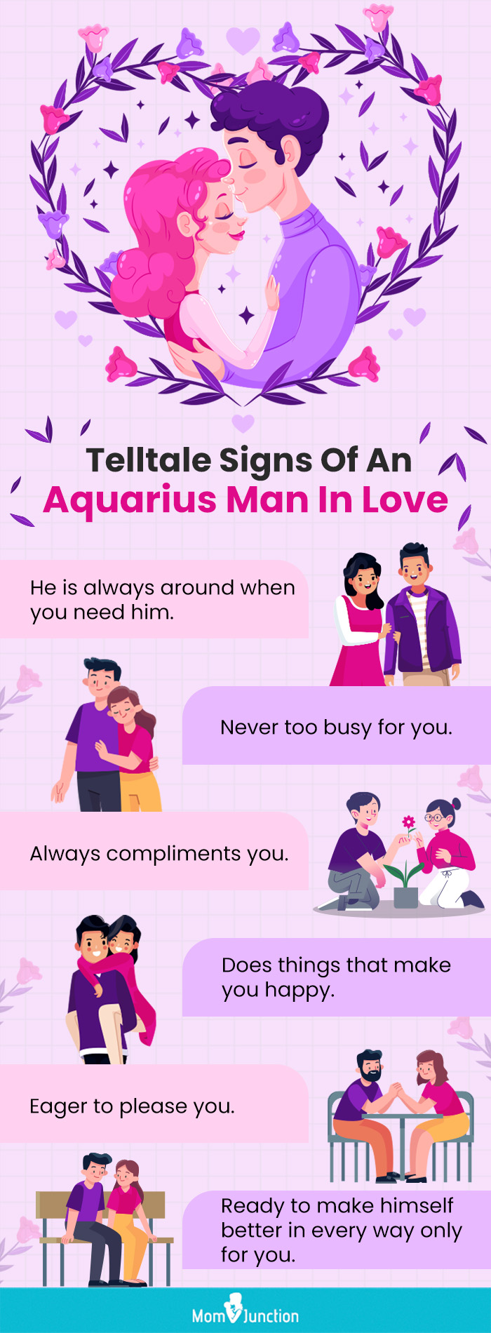 signs of an aquarius man in love (infographic)