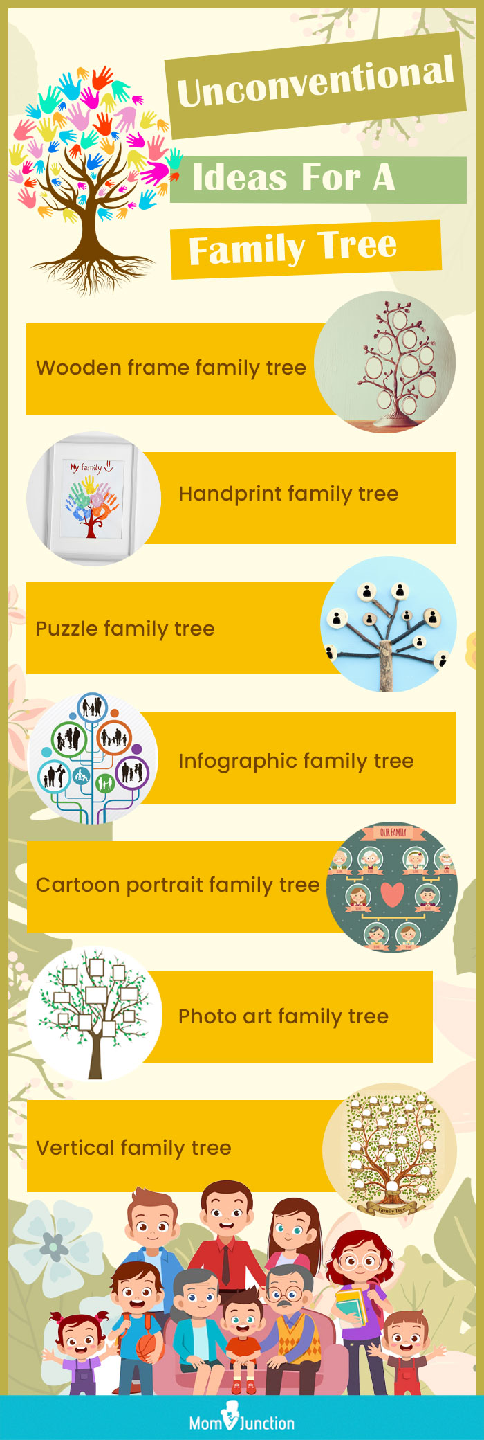 unconventional ideas for a family tree (infographic)