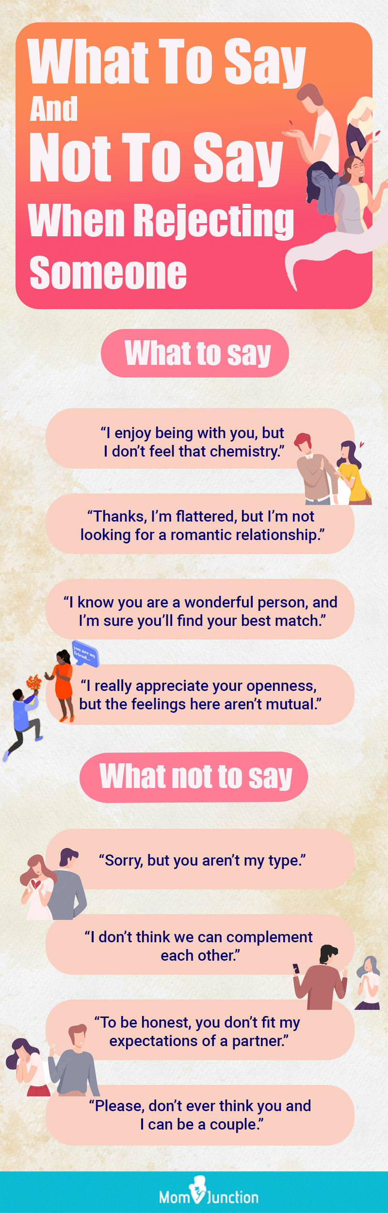 ways of rejecting someone with respect (infographic)