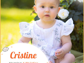 Cristine, meaning a Christian