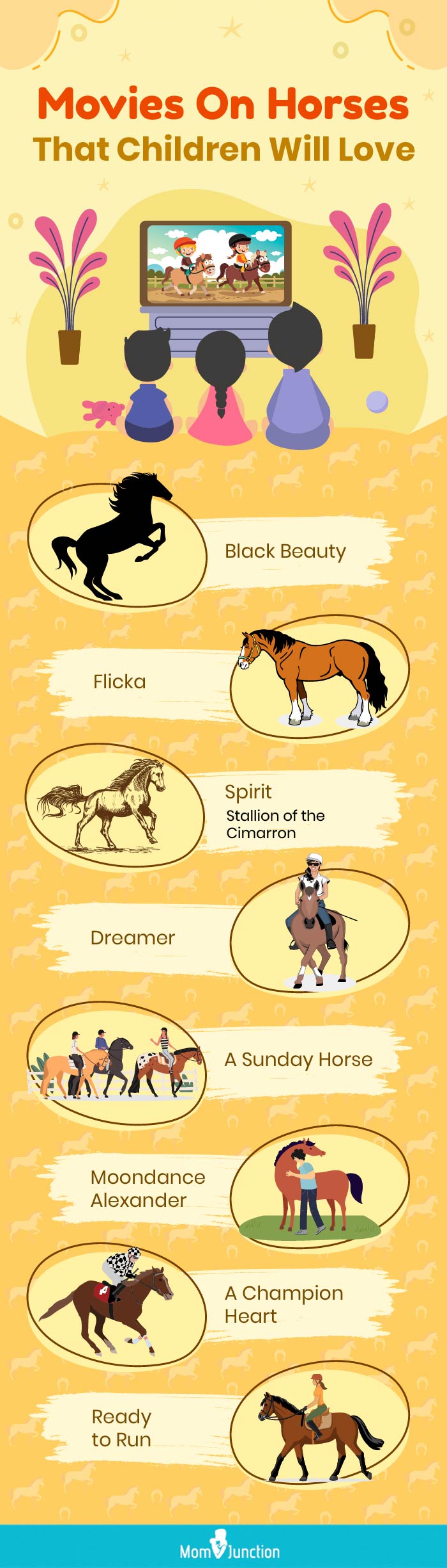 movies on horses that children will love (infographic)