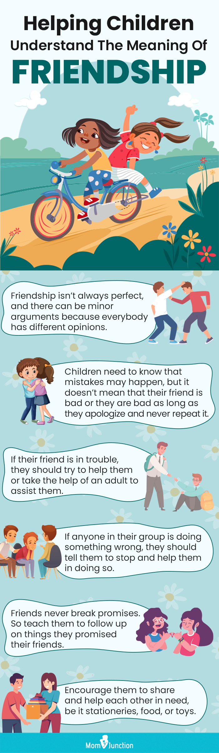 helping children understand the meaning of friendship (infographic)