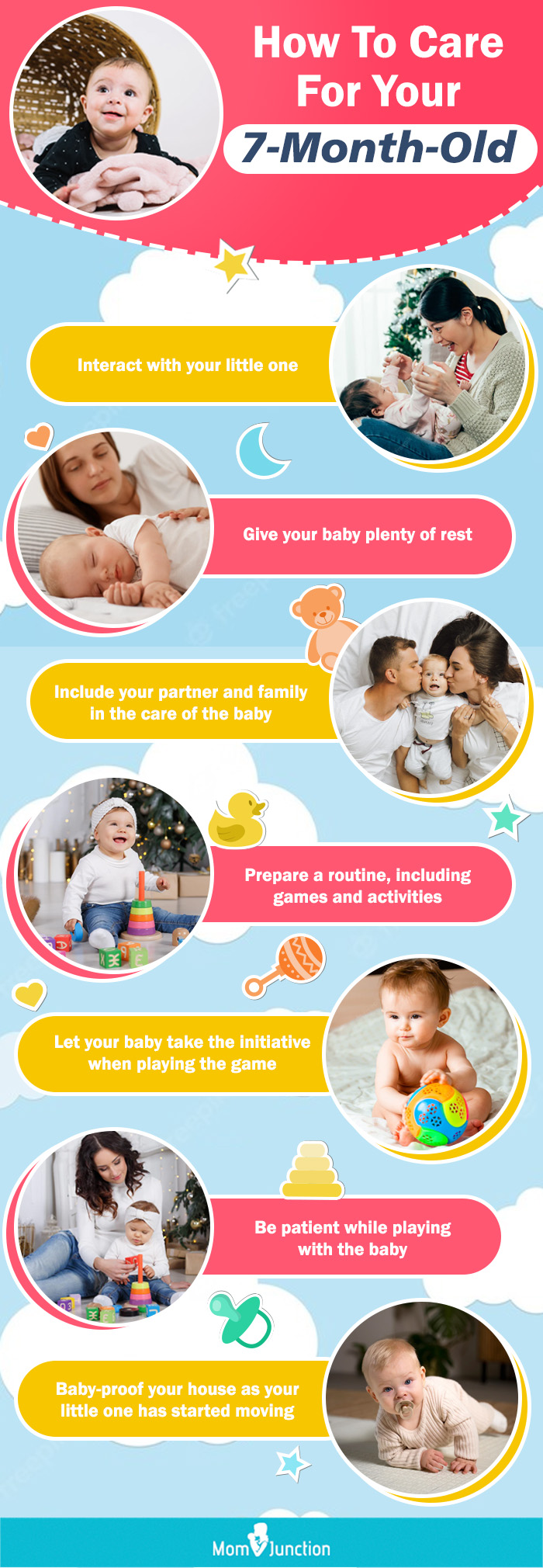 how to care for your 7 month old (infographic)