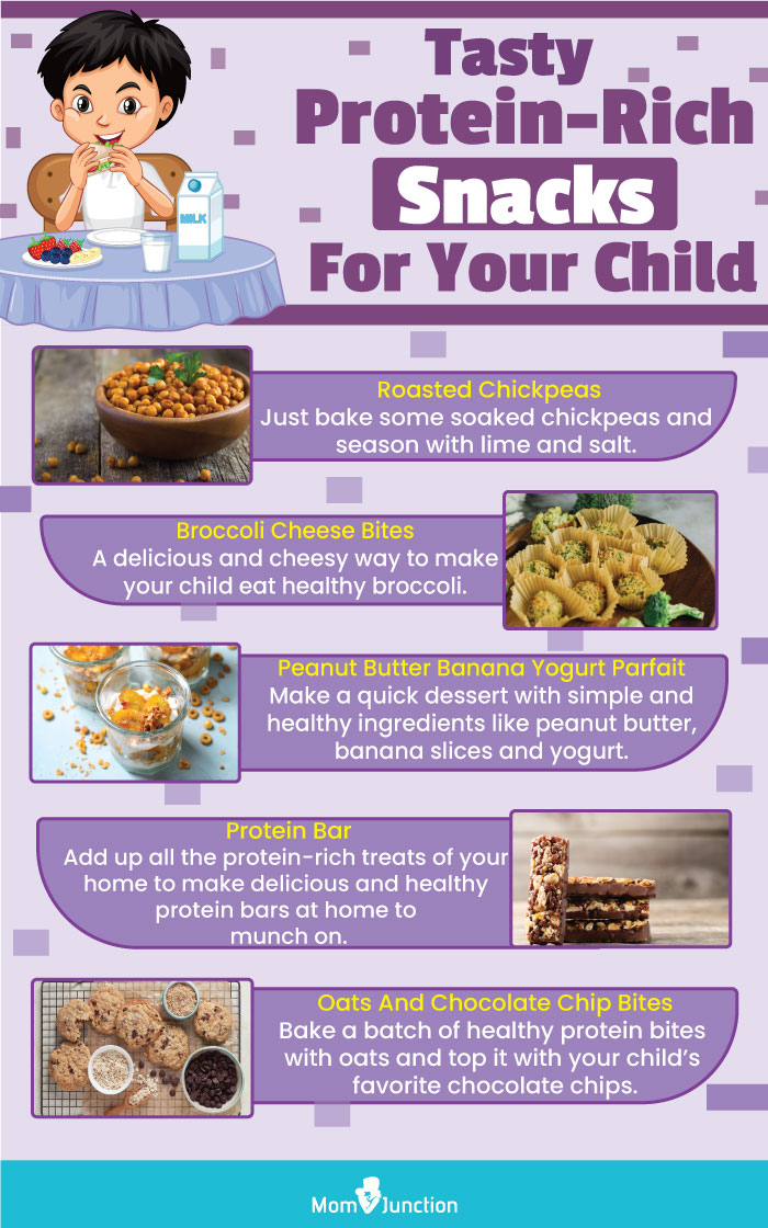 tasty protein rich snacks for your child (infographic)