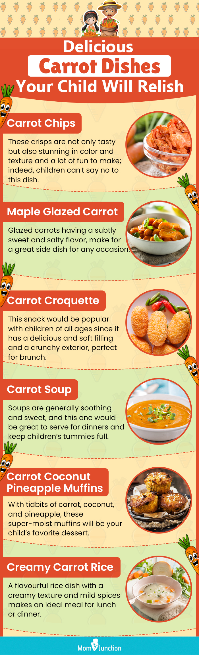 熟食店cious carrot dishes your child will relish (infographic)