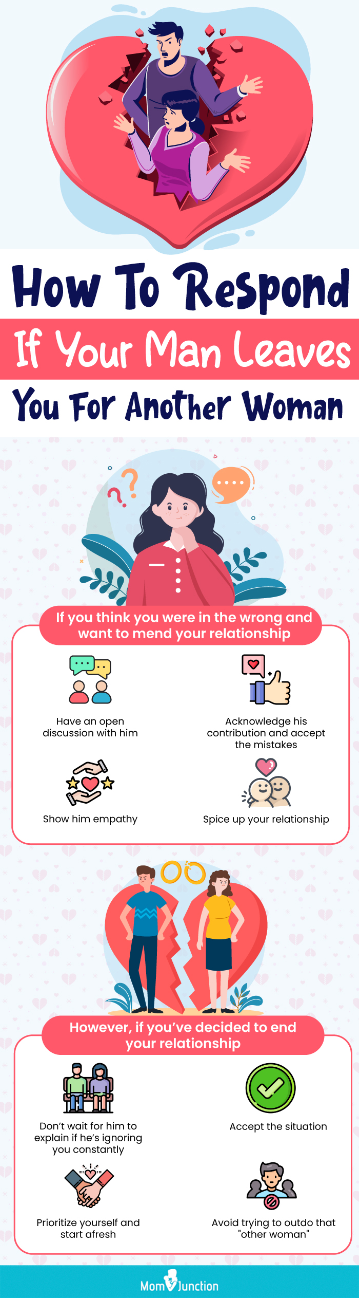 how to respond if your man leaves you for another woman (infographic)