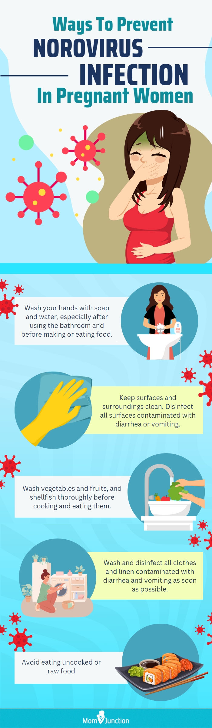 ways to prevent norovirus infection in pregnant women(infographic)