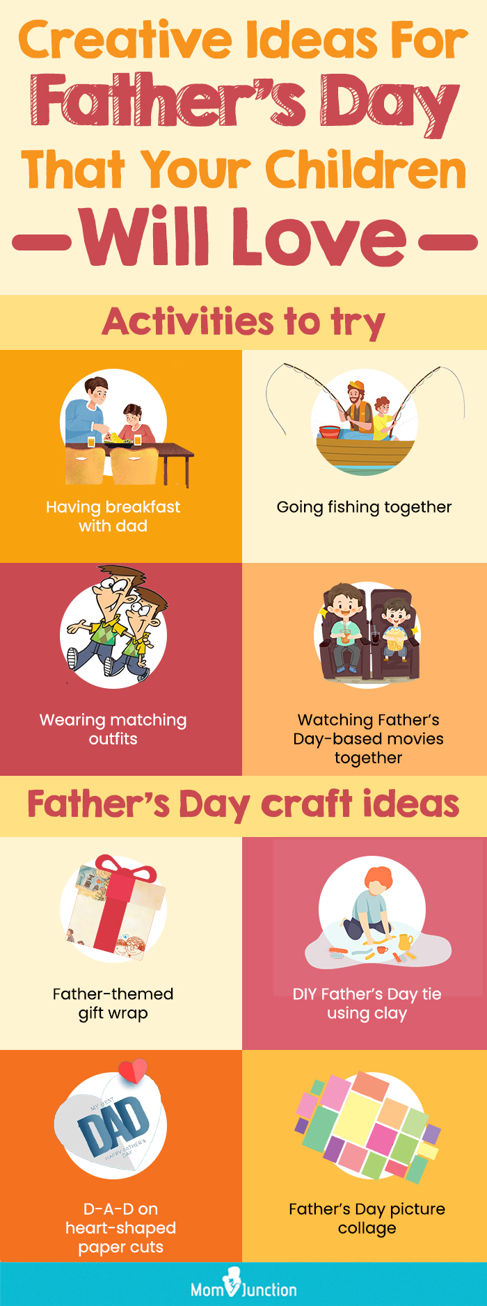 creative ideas for father s day that your children will love (infographic)