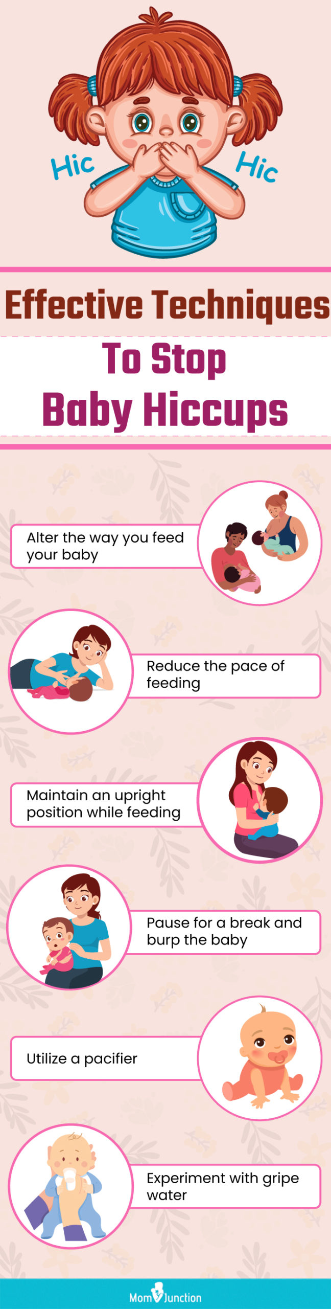 effective techniques to stop baby hiccups (infographic)