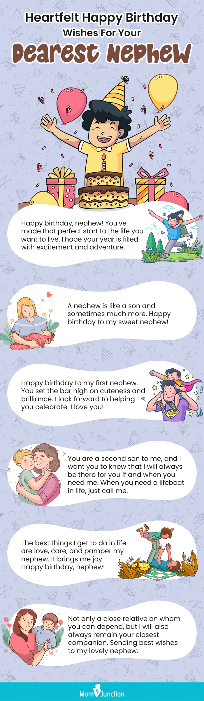heartfelt happy birthday wishes for your dearest nephew (infographic)