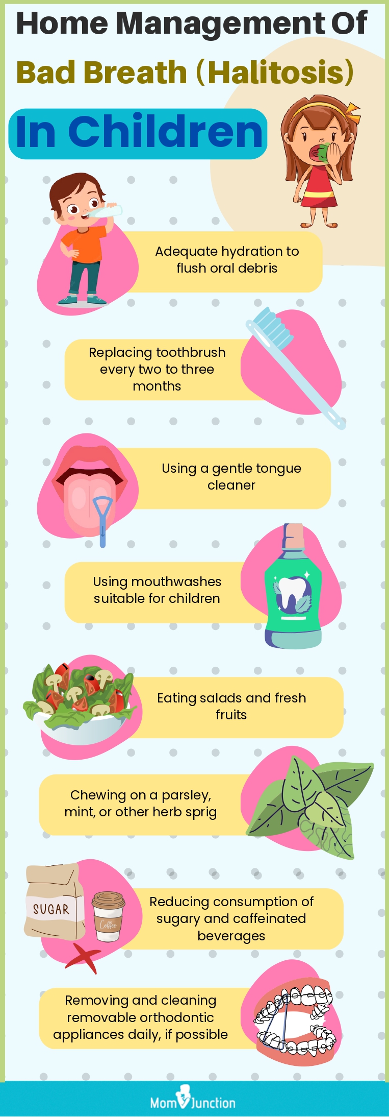 home management of bad breath (halitosis) in children (infographic)