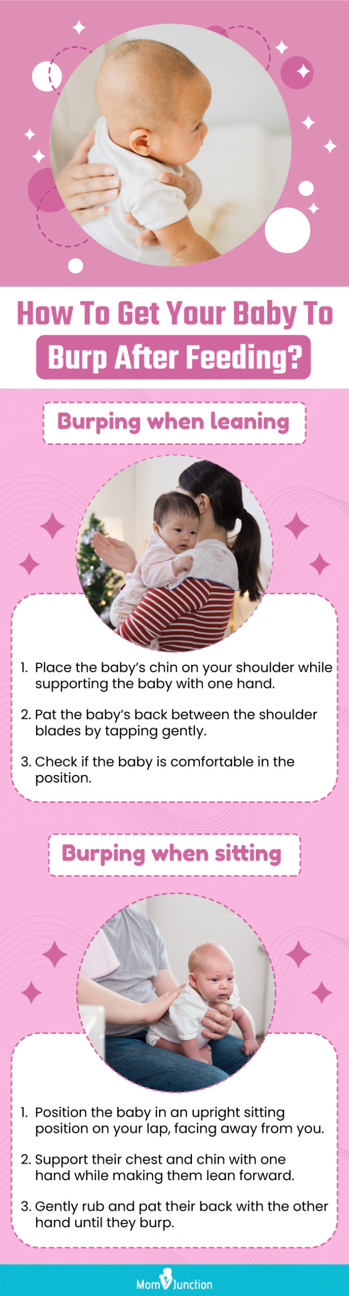 how to get your baby to burp after feeding (infographic)