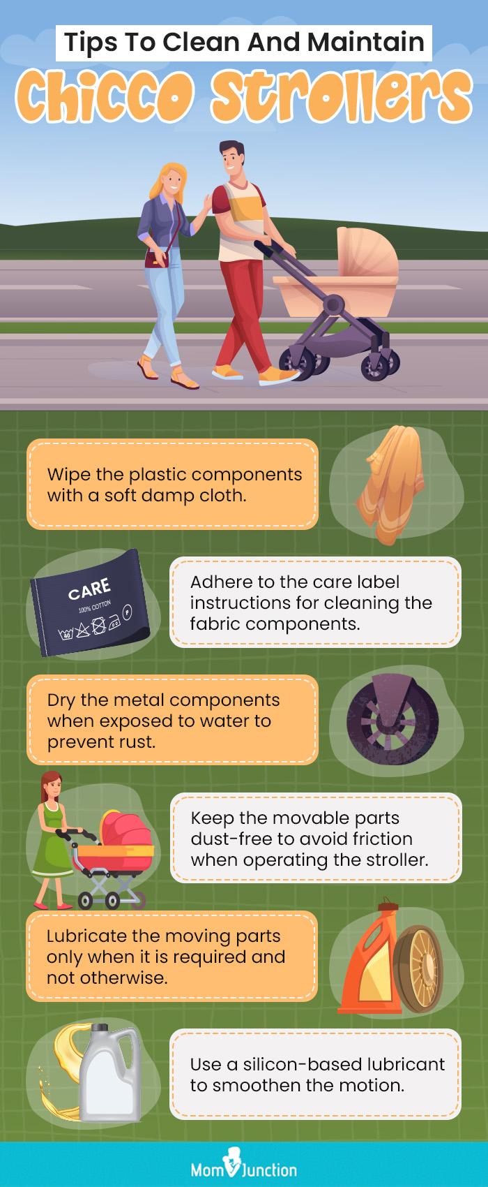Tips To Clean And Maintain Chicco Strollers (infographic)