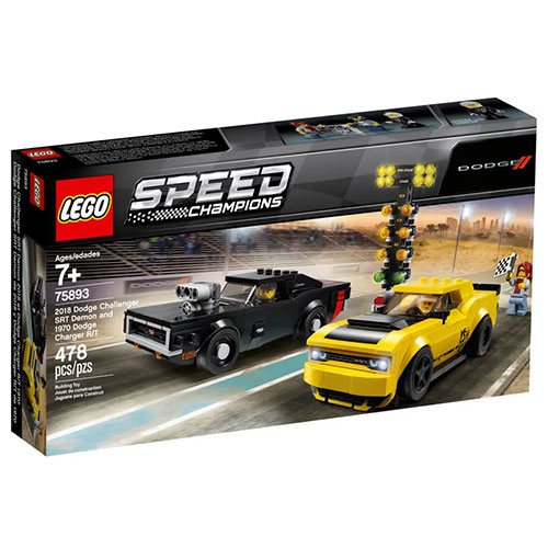 Lego Speed Champions 2018 Dodge Challenger SRT Demon And 1970 Dodge Charge