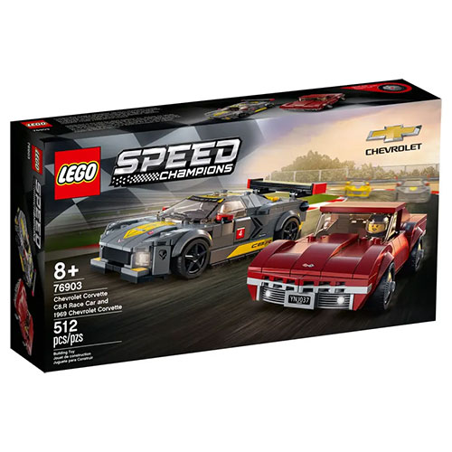 Lego Speed Champions Chevrolet Corvette C8.R Race Car And 1969 Chevrolet Corvette