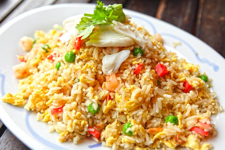 Fried rice with egg recipe for kids