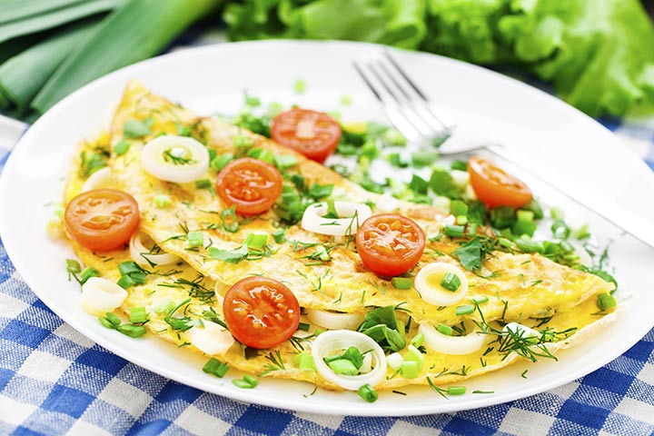 Omelette, easy egg recipes for kids
