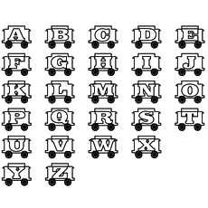 Alphabet Train Coloring Pages Free Printable