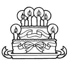 生日蛋糕彩绘页