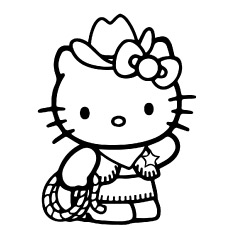 可爱的Hello Kitty奶牛男孩彩色床单