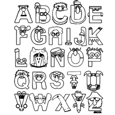 Alphabet Mnemonics Coloring Pages
