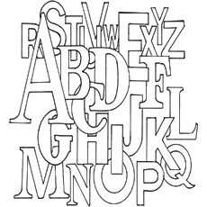 Jumbled Alphabet Coloring Pages