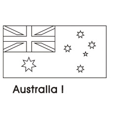 澳大利亚国旗涂色页