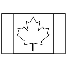 加拿大国旗涂色页