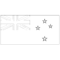 新西兰国旗涂色页